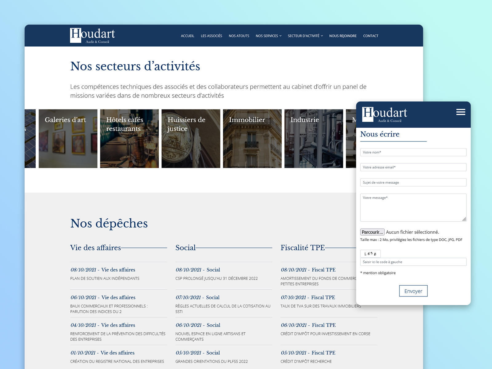 Site internet Extrait du projet