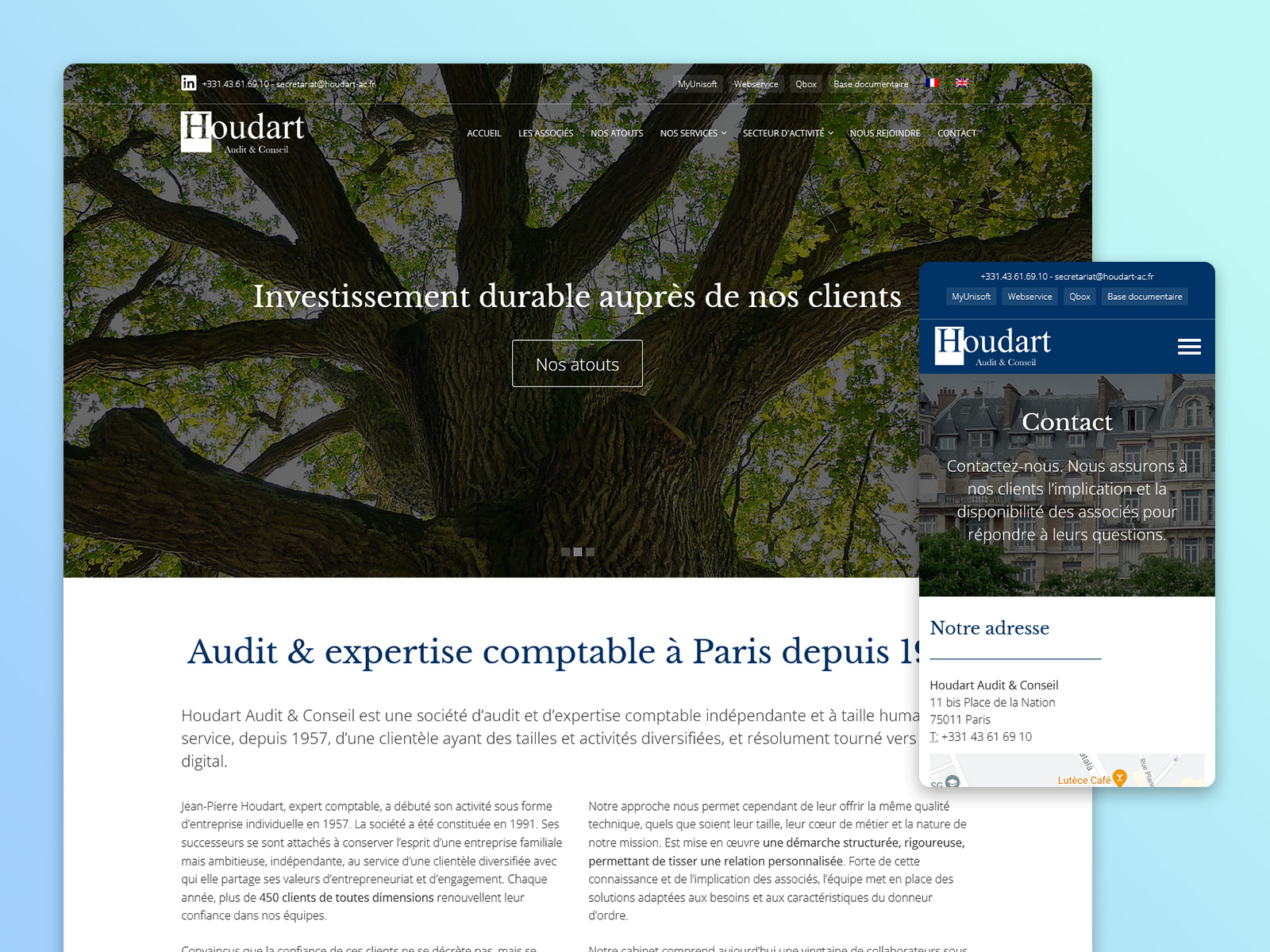 Site internet Extrait du projet