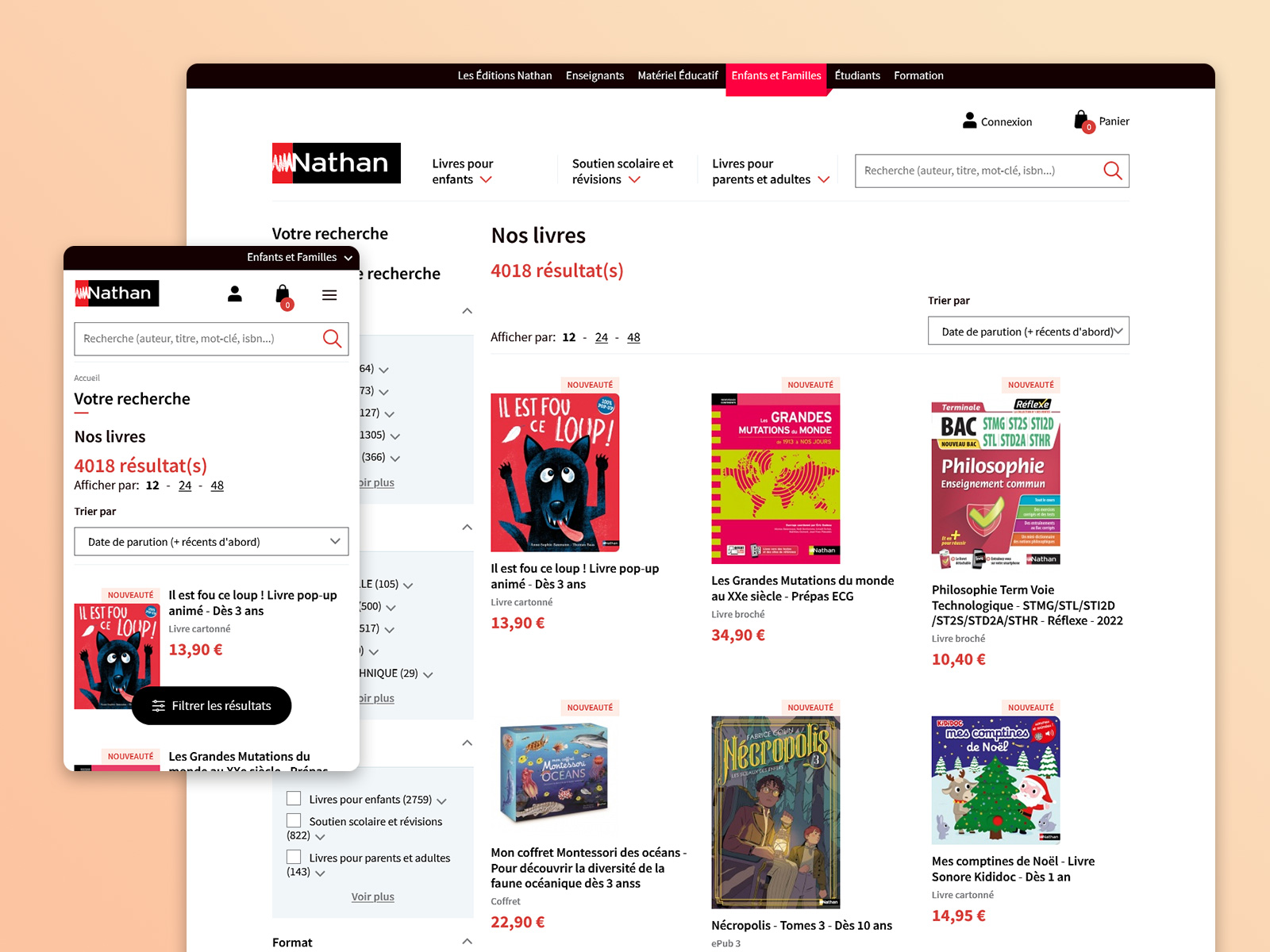 Site internet Extrait du projet