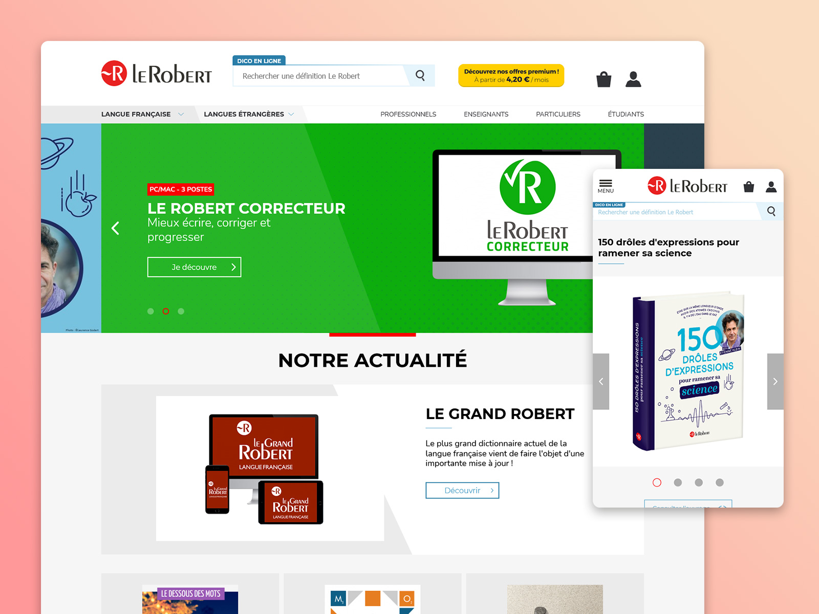 Site internet Extrait du projet