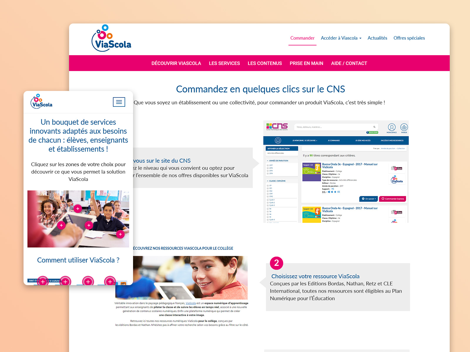 Site internet Extrait du projet
