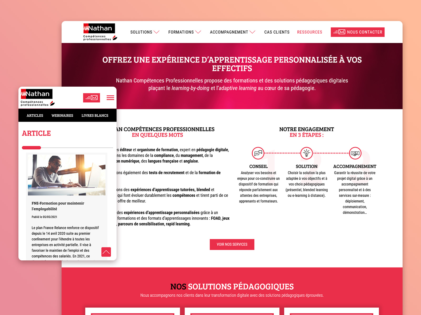 Site internet Extrait du projet