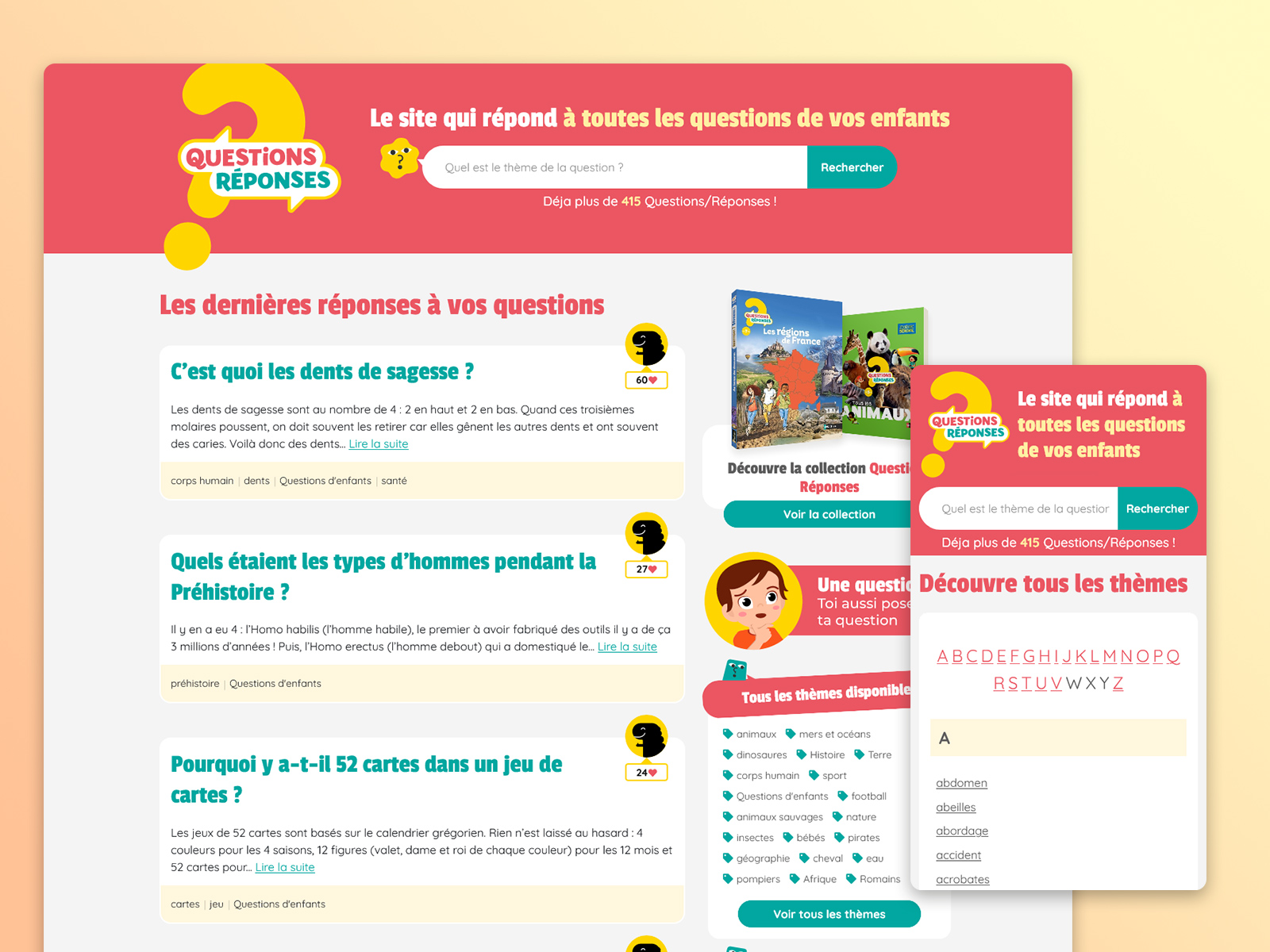 Site internet Extrait du projet